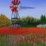 Gartenwindmühle, Windmühle für Garten, Gartenwindmühle kaufen, Gartenwindmühle Bild 1