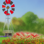 Gartenwindmühle Bild I